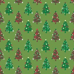 New Year seamless pattern, raster version
