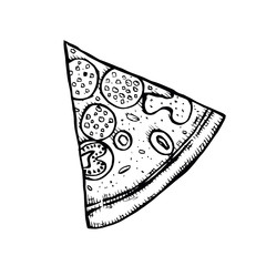 Pizza hand drawn