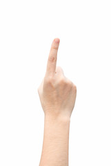hand showing ok sign isolated on white background