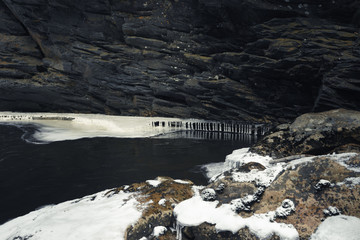 Mountain brook flowing into Tyulyuk near Larkino gorge