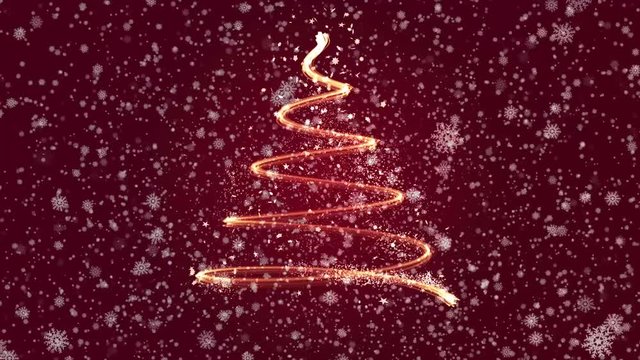 Sapin de No&euml;l sous la neige