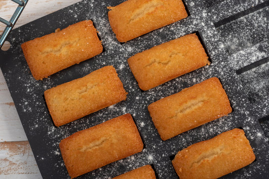 homemade financier cakes, french pastry