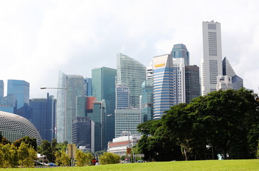 Obraz premium Singapore downtown cityscape