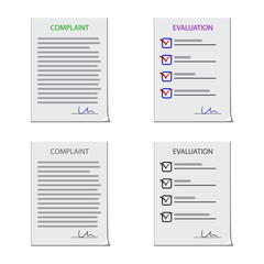 Isolated object of form and document logo. Set of form and mark vector icon for stock.