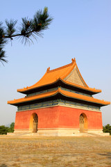 Shen Gong Sheng De gate tower landscape architecture, Eastern Tombs of the Qing Dynasty, China..