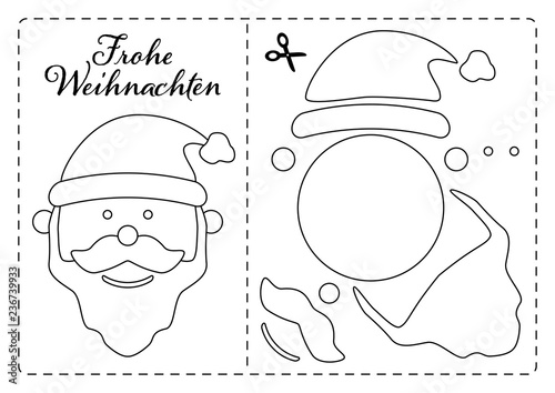 "Bastelvorlage Weihnachtsmann" Stockfotos und lizenzfreie Vektoren auf