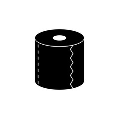 Toilet tissue paper roll flat vector icon for apps and websites