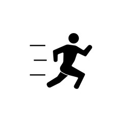 Fototapeta na wymiar Running man icon isolated on white background, Vector art.