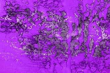 purple huge damages on vintage plaster texture - wonderful abstract photo background
