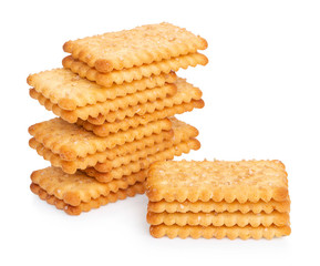  biscuits isolated on white background