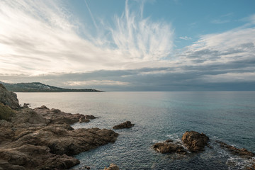 Rocky coastline of Corsica & mediterranean sea