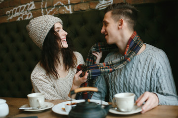 couple in a caffee