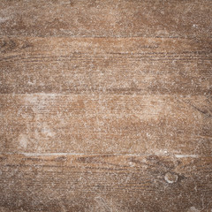 Beautifu Rustic Wood background powdered with snow