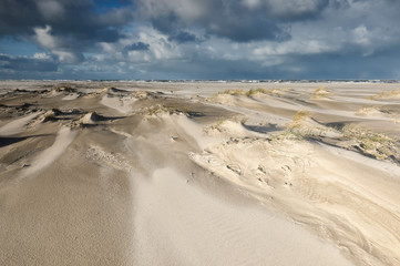 sand dunes on North face coast