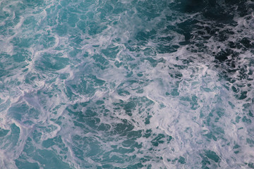 blue and white foamy ocean waves