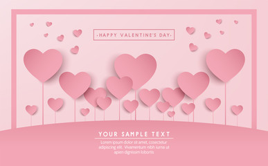 Obraz na płótnie Canvas happy valentine's day banner vector design