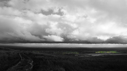 Irish landscape with clouds