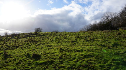 Irish landscape with clouds