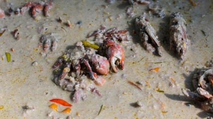 Drop crab salt food of Thailand