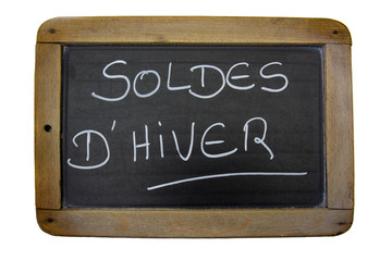 Fototapeta premium ardoise soldes d'hiver