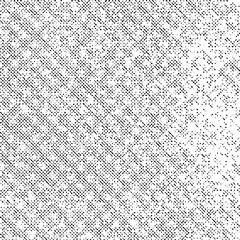 Grunge Texture on White Background, Black Abstract Rough Vector, Halftone Dotted Scratch