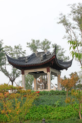 Jiangnan architectural style pavilion, china