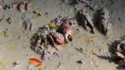 Drop crab salt food of Thailand