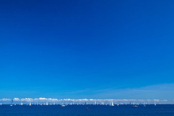 sailing boats in the sea © Tamara Kulikova