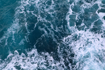 blue and white foamy ocean waves