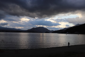 世界遺産・河口湖のサンセット