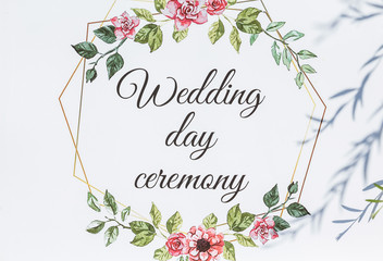 wedding day ceremony inscription nameplate - 236750732