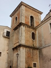 Fototapeta na wymiar Isernia - Campanile della chiesa di Santa Chiara