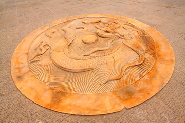 Dragon stone carving，Luanzhou city, Hebei Province, China