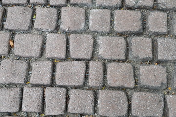square shape stones for decorate ground in horizontal direction.