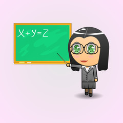 Flat_Teacher_With_School_Board