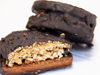 layers in biscuits, round biscuits closeup