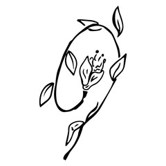 Flower icon. Vector illustration of a flower. Hand drawn flower.