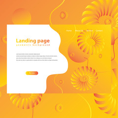 Modern trendy landing page and background