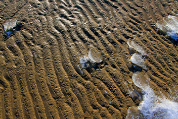 ice and snow natural landscape by the sea