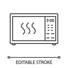 Microwave oven linear icon