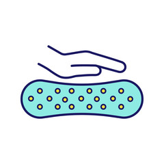 Latex mattress material color icon