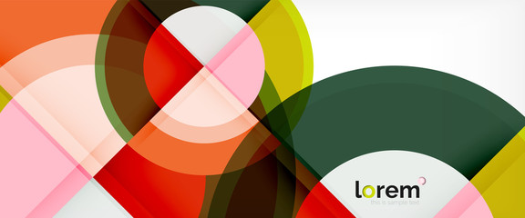 Multicolored round shapes abstract background