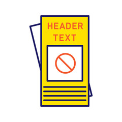 Protest leaflet color icon