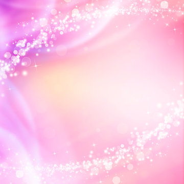 Pink sparkling and shiny abstract Christmas background with stars