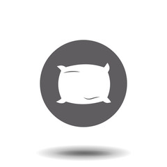 Pillow icon vector, filled flat sign, solid pictogram isolated on gray. Symbol, logo illustration.