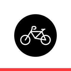Fototapeta na wymiar Bicycle icon vector, Bike symbol