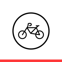 Fototapeta na wymiar Bicycle icon vector, Bike symbol