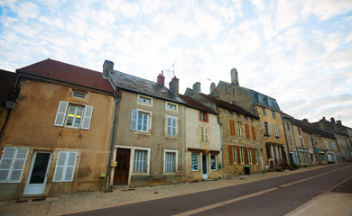 Image of  Bligny-sur-Ouche city historical streets and  building