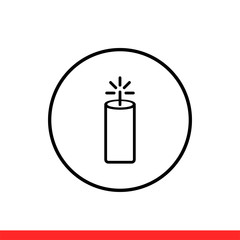 Dynamite icon vector, bomb symbol