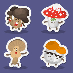 Funny mushroom emoticon, avatar